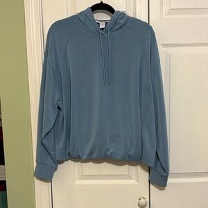 Athleta Seasoft Bubble Hem Hoodie  in Coastal (Light blue)
